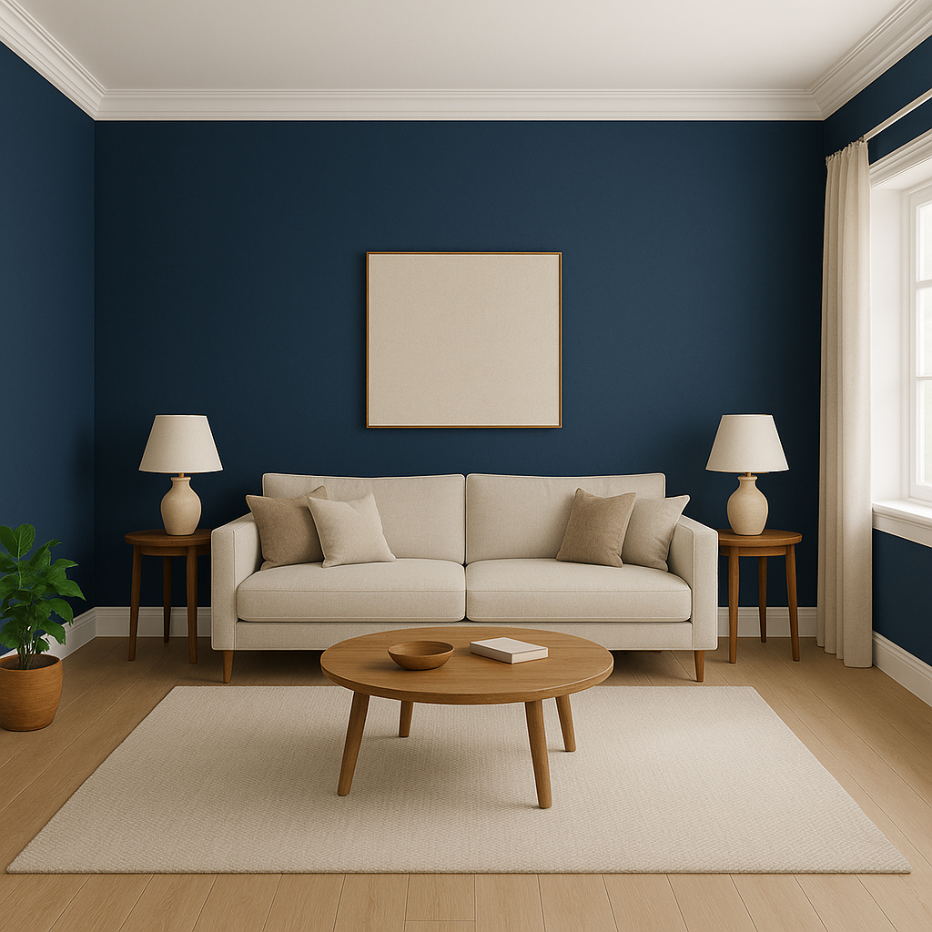 Deep Blue + Ivory