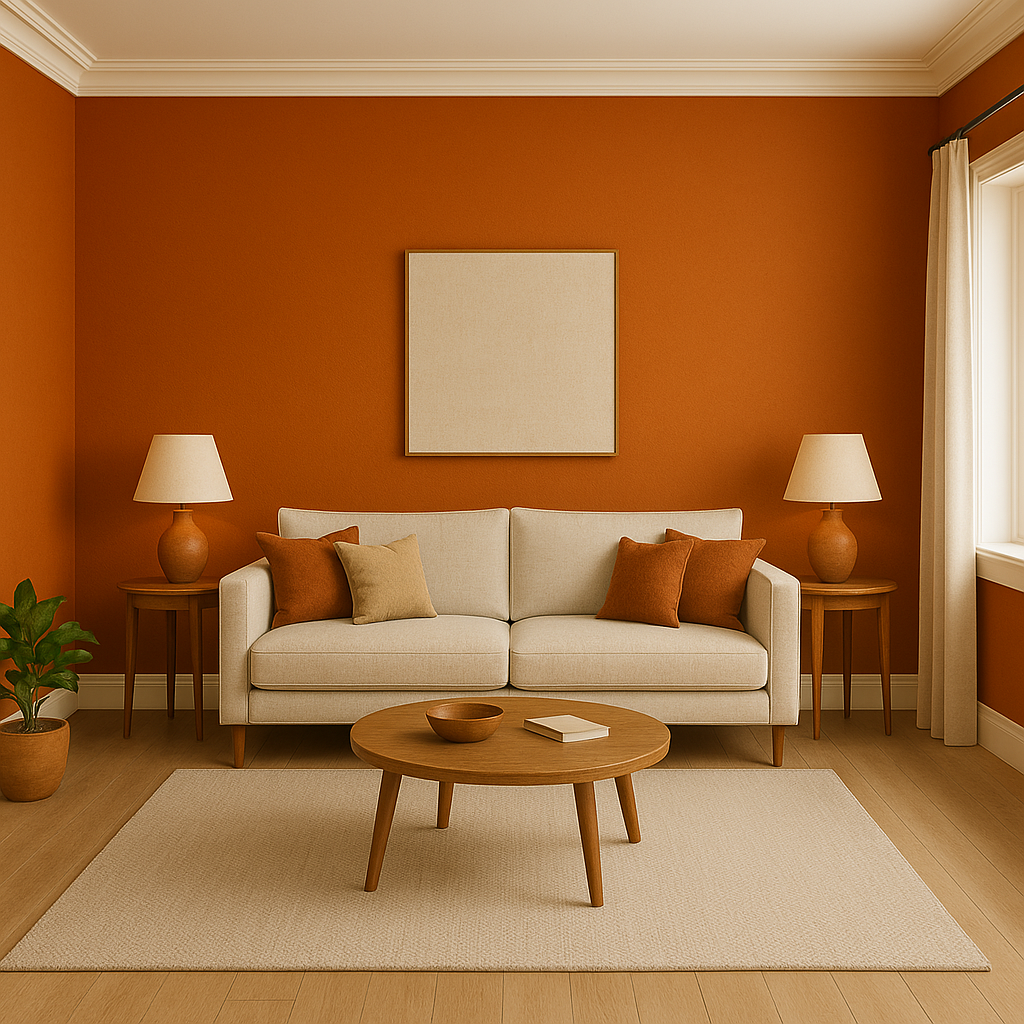 Burnt Orange + Beige