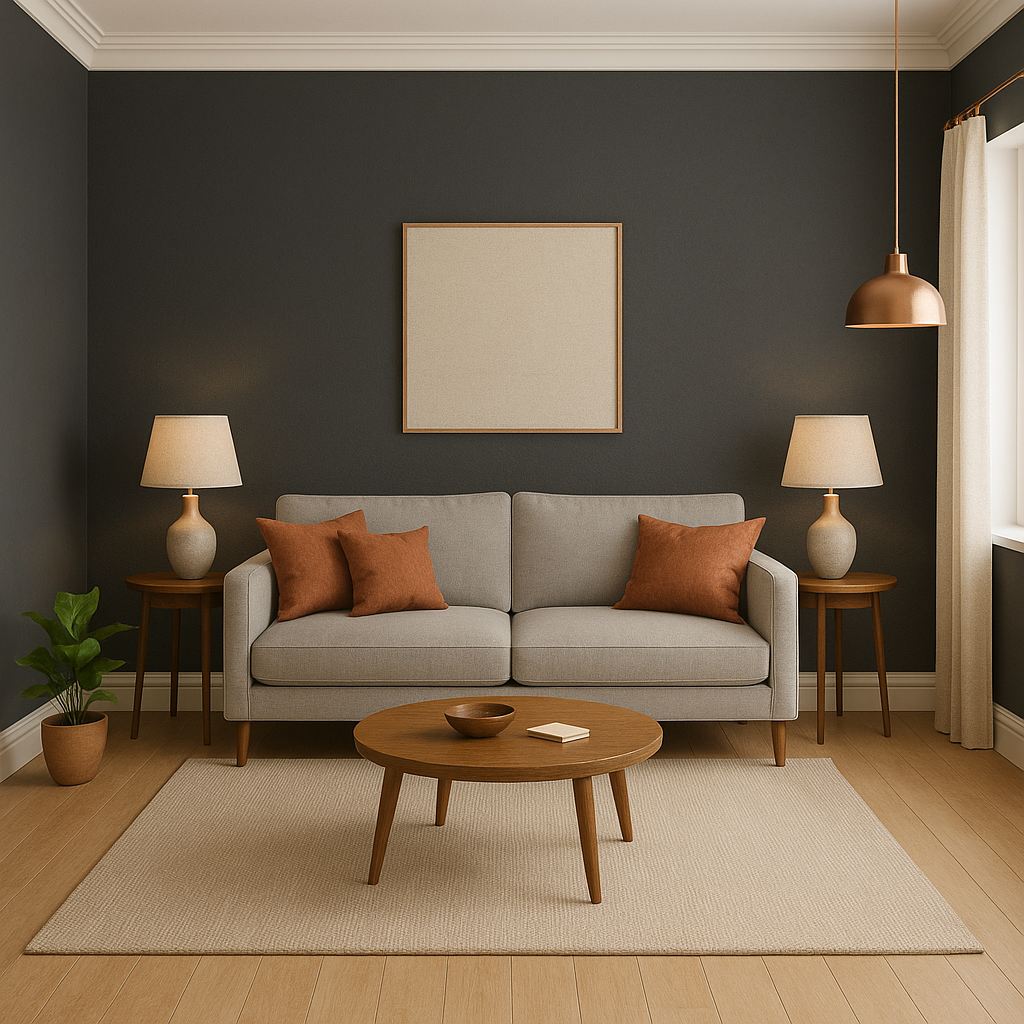 Charcoal Grey + Rose Gold Accents