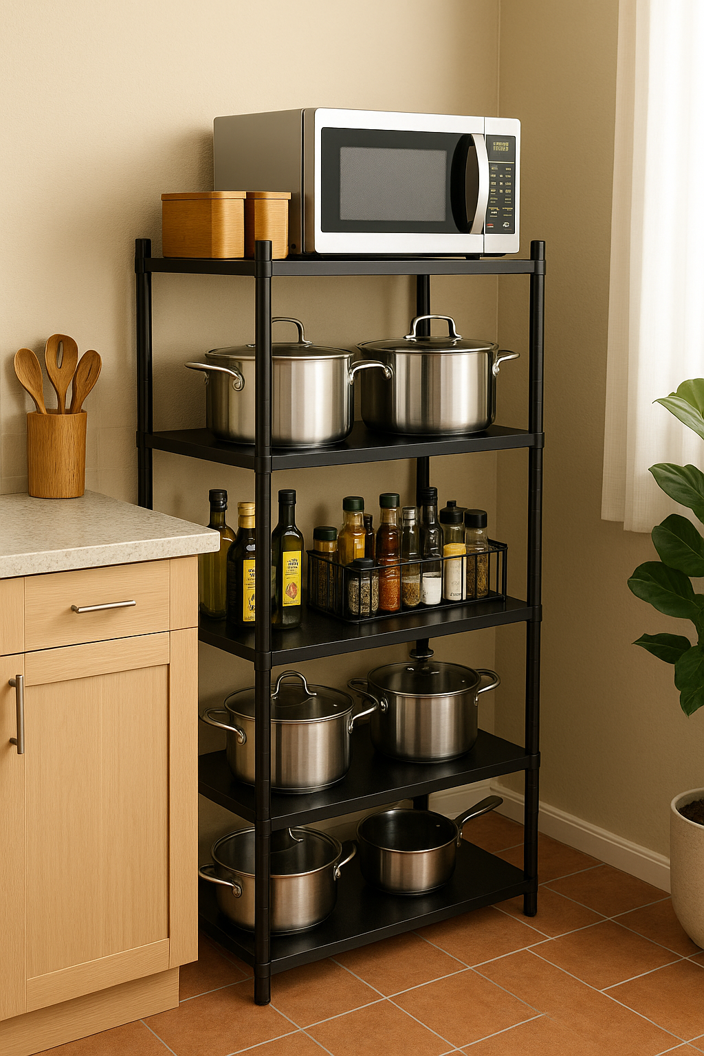 Vertical kitchen racks