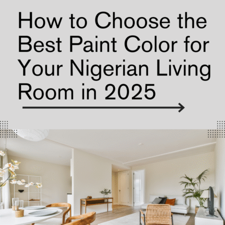 Image of a Nigerian living room painted in the best paint color for living room Nigeria.